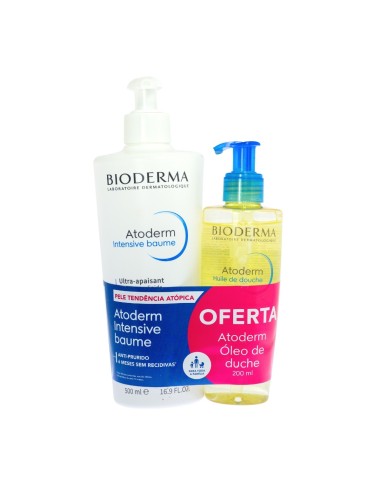 Bioderma Kit Atoderm Intensive Baume 500ml e Atoderm Olio Doccia 200ml