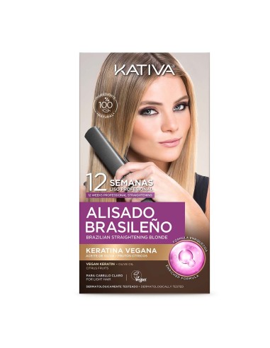 Kit di stiratura brasiliana Kativa per capelli chiari