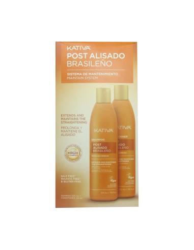 Kativa Kit Post Alisado Brasileño Shampoo e Conditioner