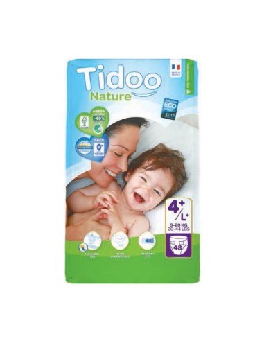Tidoo Pannolini 4L+ (9-20Kg) 48 pezzi
