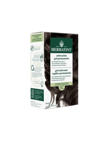 Herbatint Gel Colorante Capillare Permanente 5C Castano Chiaro Grigio 170ml
