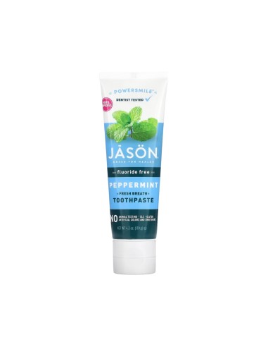 Jason PowerSmile Pasta Dentifricio con Menta-Piperita Senza Fluoro 119g