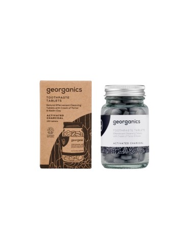 Georganics Dentifricio a Base di Carbone Attivo 120 Compresse