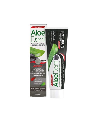 AloeDent Dentifricio con Aloe Vera e Carbone Attivo 100ml