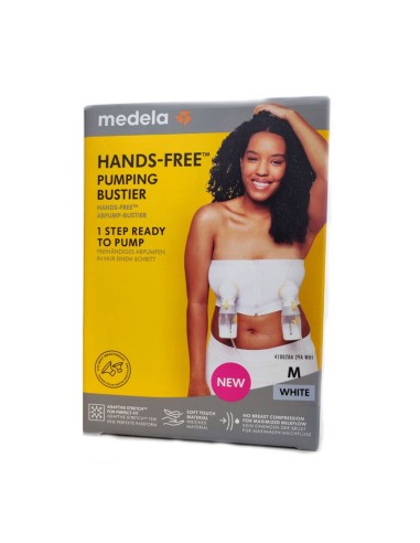 Medela Hands-Free Pumping Bustier Bianco M