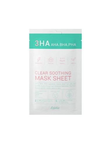 Esfolio 3HA Clear Soothing Mask Sheet Maschera Viso 25ml