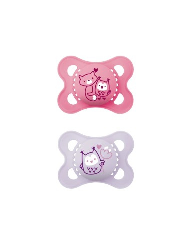 MAM Ciuccio Originale in Silicone Rosa 2 pezzi 2-6M