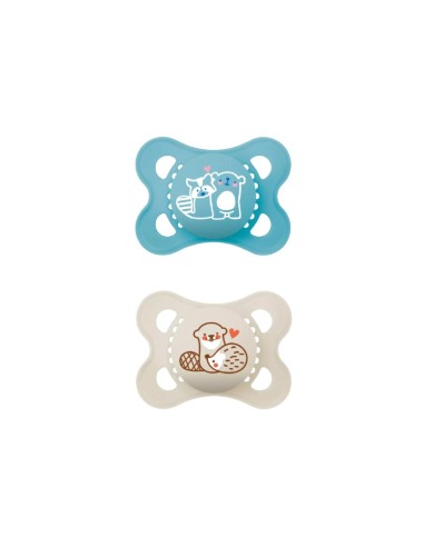 MAM Succhietto Originale in Silicone 2 pz Blu 2-6M