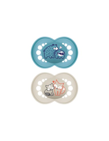 MAM Ciuccio Originale in Silicone 6+ Blu 2 pezzi