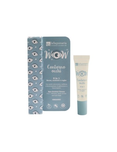 laSaponaria WOW Crema Contorno Occhi 3 in 1 Rughe Occhiaie e Borse 15ml