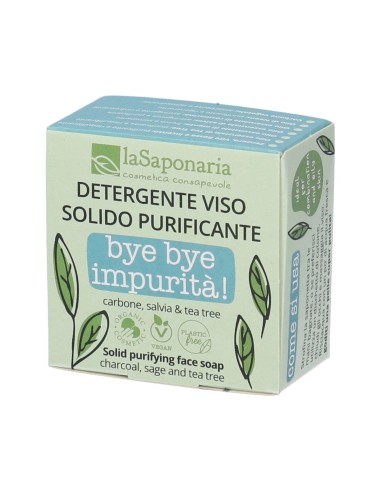 laSaponaria Bye Bye Impurities Sapone Viso Purificante 70g