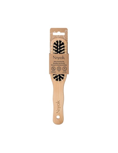 Niyok Spazzola per Capelli in Legno Prolungata