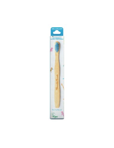 Spazzolino da denti per bambini in bambù blu ultra morbido Humble Co.