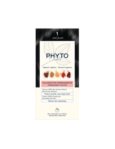 Phyto Color Colorazione Permanente con Pigmenti Vegetali 1 Nero