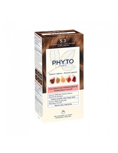 Phyto Color Colorazione Permanente con Pigmenti Vegetali 5.3 Castano Chiaro Dorato