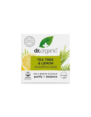 Dr. Organic Tea Tree and Lemon Shampoo Solido 75g