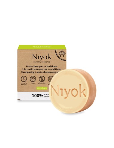 Niyok Shampoo e Balsamo Solido 2 in 1 Green Touch 80g
