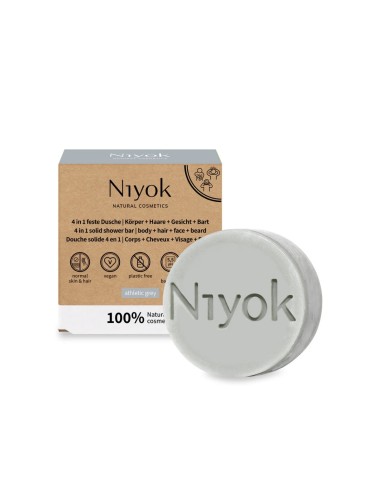 Niyok Barra per Doccia 4 in 1 Corpo Capelli Viso e Barba 80g