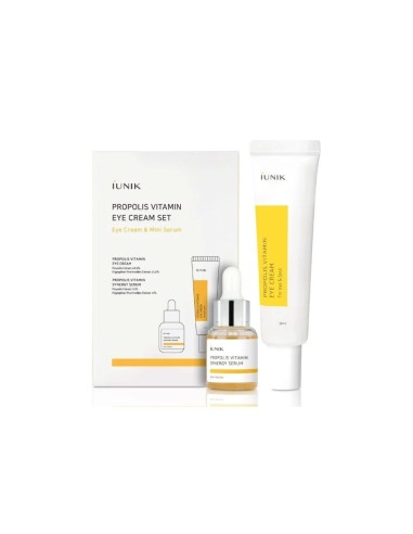 Set crema contorno occhi e siero viso Iunik Propolis Vitamin