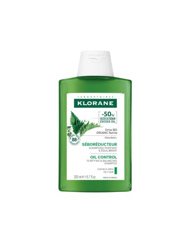 Klorane Shampoo all'Ortica Bianca Capelli Grassi 200ml