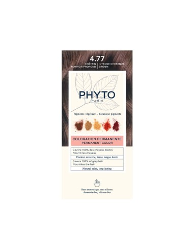 Colorazione permanente Phyto Color con pigmenti vegetali 4.77 Brown Deep Brown