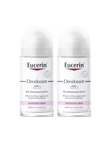 Eucerin Deodorante Roll On 24h Senza Alluminio 50mlx2