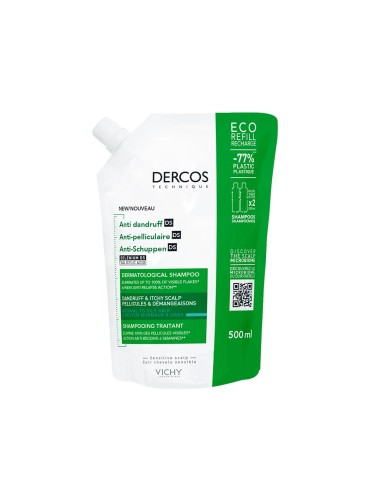 Dercos Anti Dandruff DS Dermatological Shampoo Ecorefill 500ml